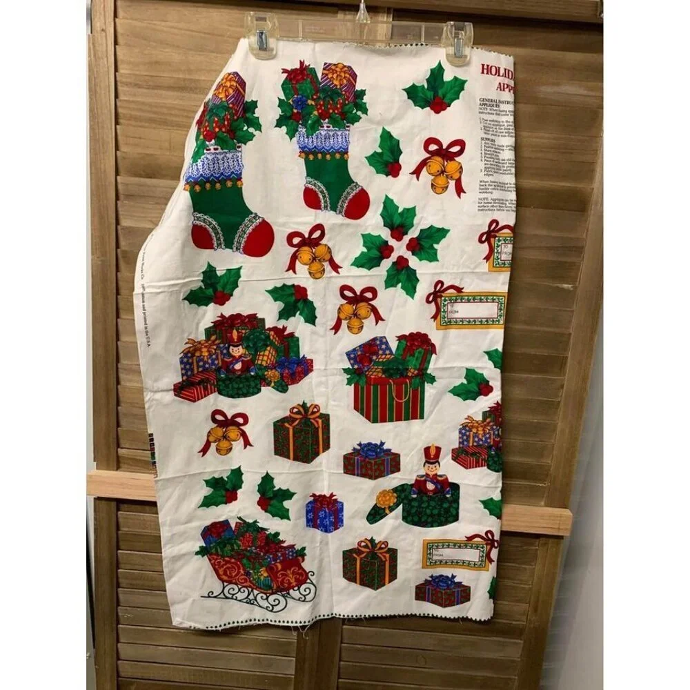 VTG Holiday Gifts Appliqués Fabric Sewing Crafts Uncut Christmas DIY Cranston US